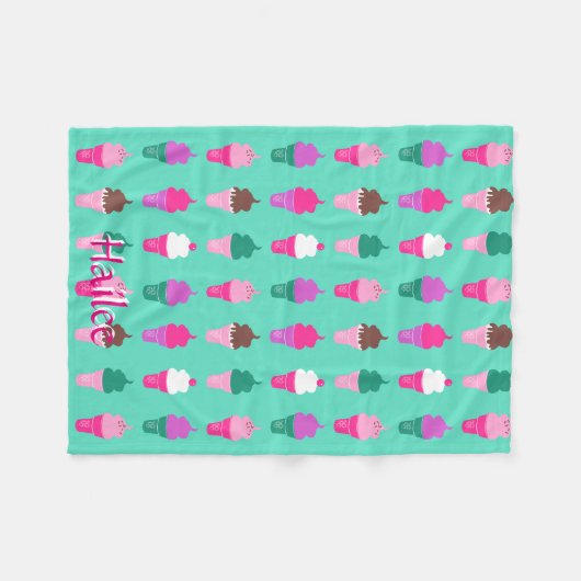 Eiscremekegel-Fleece blacket Fleecedecke (Vorderseite (Horizontal))