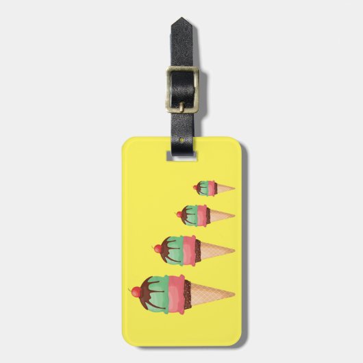 Eiscremekonen abbauen gepäckanhänger (Vorderseite vertikal)