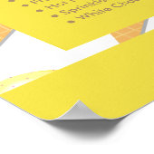 Eiscremekonen, Speisekarte für Eiscreme Poster (Ecke)