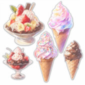 Eiscremekonen und -sonntage aufkleber (Vorderseite)