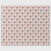 Eiscremekonen und -sprinklen, Umhüllungspapier Geschenkpapier (Flach)