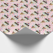 Eiscremekonen und -sprinklen, Umhüllungspapier Geschenkpapier (Ecke)