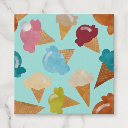 Eiscremekons für Tage Geschenkanhänger (Vorderseite)