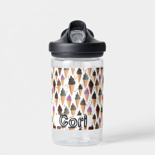 Eiscremekons mit Sprinklen-Individuelle Name Trinkflasche