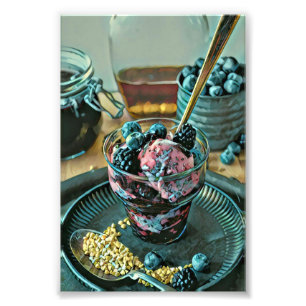 Eiscremekuchen mit Beeren Fotodruck