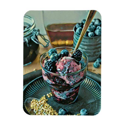 Eiscremekuchen mit Beeren Magnet (Vertikal)