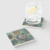 Eiscremekuchen mit Beeren Steinuntersetzer (Seitenansicht)