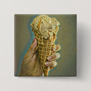Eiscremeliebhaber-Geschenk Button
