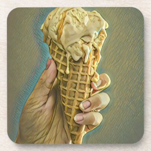 Eiscremeliebhaber-Geschenk Getränkeuntersetzer