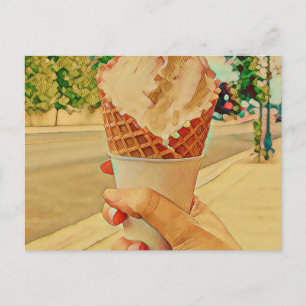 Eiscremeliebhaber-Geschenk Postkarte