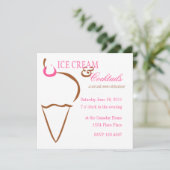 Eiscremelinien Einladung (Stehend Vorderseite)