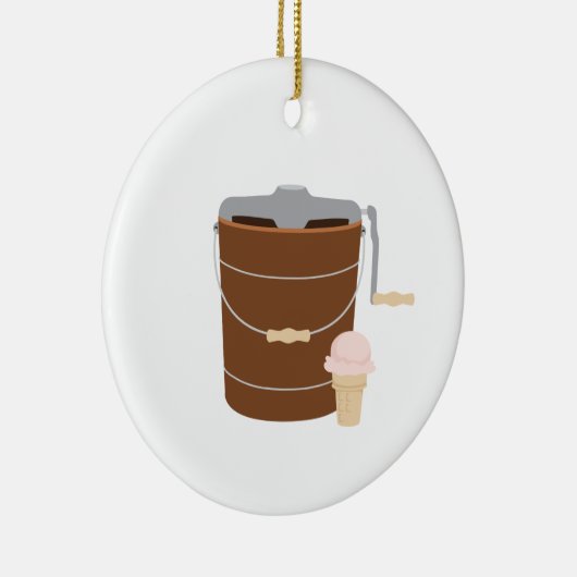 Eiscrememacher Keramik Ornament (Rechts)