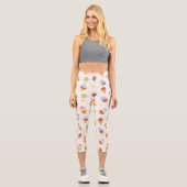 Eiscrememuster, Eiscreme-Kone, Eisvogel Capri Leggings (Vorderseite)