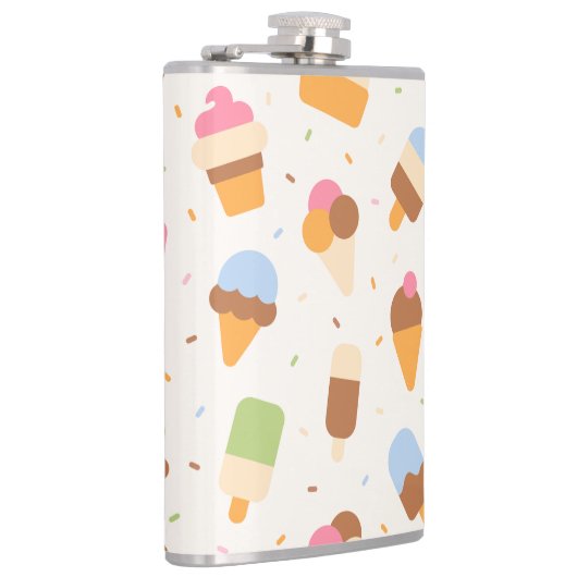 Eiscrememuster, Eiscreme-Kone, Eisvogel Flachmann (Rechts)