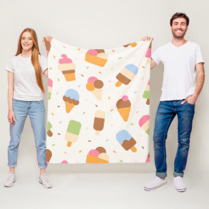 Eiscrememuster, Eiscreme-Kone, Eisvogel Fleecedecke