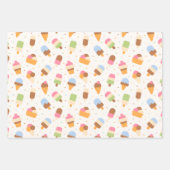 Eiscrememuster, Eiscreme-Kone, Eisvogel Geschenkpapier Set (Vorderseite 3)
