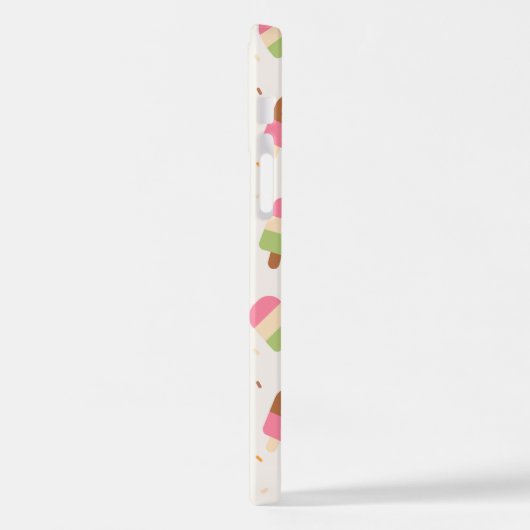 Eiscrememuster, Eiscreme-Kone, Eisvogel iPhone Hülle (Linke Seite)