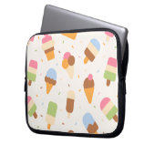Eiscrememuster, Eiscreme-Kone, Eisvogel Laptopschutzhülle (Vorderseite Links)
