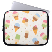 Eiscrememuster, Eiscreme-Kone, Eisvogel Laptopschutzhülle (Vorderseite)