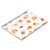 Eiscrememuster, Eiscreme-Kone, Eisvogel Notizblock (Linke Seite)