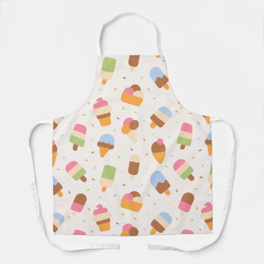 Eiscrememuster, Eiscreme-Kone, Eisvogel Schürze (Vorderseite)
