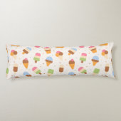 Eiscrememuster, Eiscreme-Kone, Eisvogel Seitenschläferkissen (Rückseite)