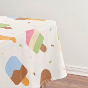 Eiscrememuster, Eiscreme-Kone, Eisvogel Tischdecke