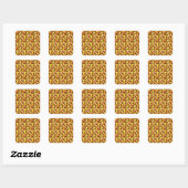 Eiscrememuster | Lollenmuster | Lollipop 11 Quadratischer Aufkleber (Blatt)