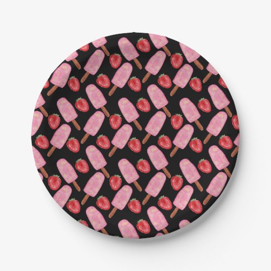 Eiscrememuster | Lollenmuster | Lollipop 13 Pappteller (Vorderseite)