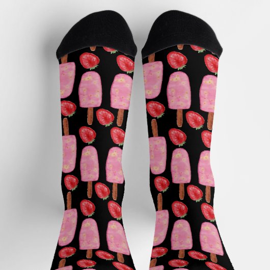 Eiscrememuster | Lollenmuster | Lollipop 1 C Socken (Oben)