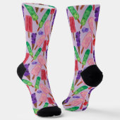 Eiscrememuster | Lollenmuster | Lollipop 21 Socken (Gewinkelt)