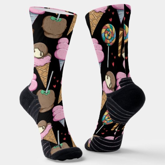 Eiscrememuster | Lollenmuster | Lollipop 24 Socken (Gewinkelt)