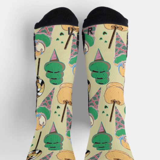 Eiscrememuster | Lollenmuster | Lollipop 25 Socken (Oben)