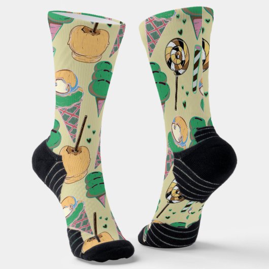 Eiscrememuster | Lollenmuster | Lollipop 25 Socken (Gewinkelt)