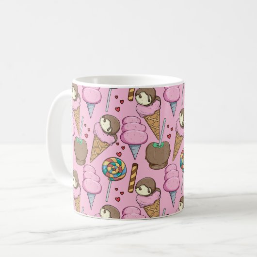 Eiscrememuster | Lollenmuster | Lollipop 26 Kaffeetasse (Vorderseite Links)