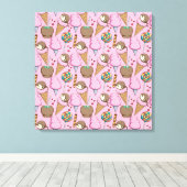 Eiscrememuster | Lollenmuster | Lollipop 26 Leinwanddruck (Insitu (Holzboden))