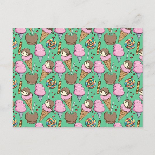 Eiscrememuster | Lollenmuster | Lollipop 29 Postkarte (Vorderseite)