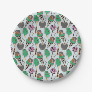 Eiscrememuster Lollenmuster Lollipop 30 Pappteller