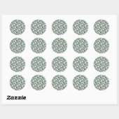 Eiscrememuster | Lollenmuster | Lollipop 30 Runder Aufkleber (Blatt)