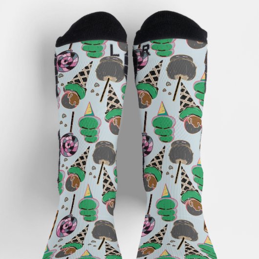 Eiscrememuster | Lollenmuster | Lollipop 30 Socken (Oben)