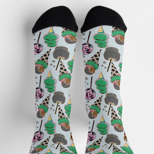 Eiscrememuster | Lollenmuster | Lollipop 30 Socken (Oben)