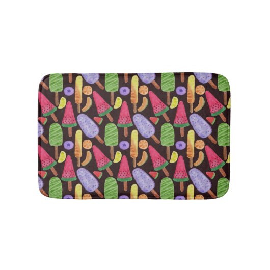 Eiscrememuster | Lollenmuster | Lollipop 4 Badematte (Vorderseite)
