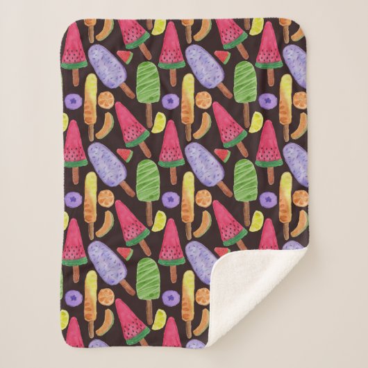 Eiscrememuster | Lollenmuster | Lollipop 4 Sherpadecke (Vorderseite)
