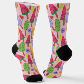 Eiscrememuster | Lollenmuster | Lollipop 5 Socken (Gewinkelt)