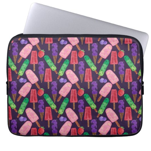 Eiscrememuster | Lollenmuster | Lollipop 6 Laptopschutzhülle (Vorderseite)