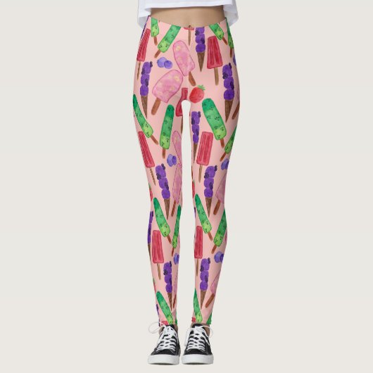 Eiscrememuster | Lollenmuster | Lollipop 9 Leggings (Vorderseite)