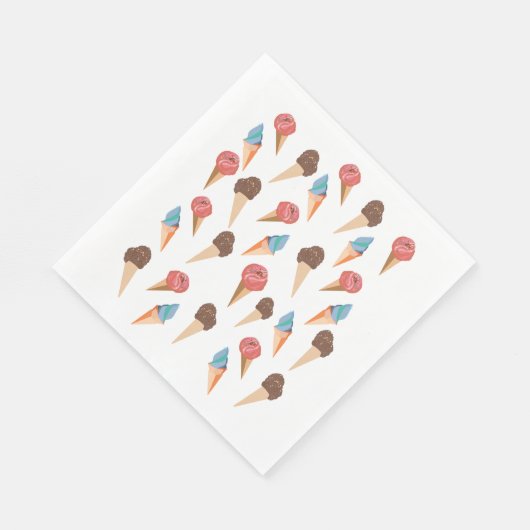 Eiscrememuster Serviette (Ecke)