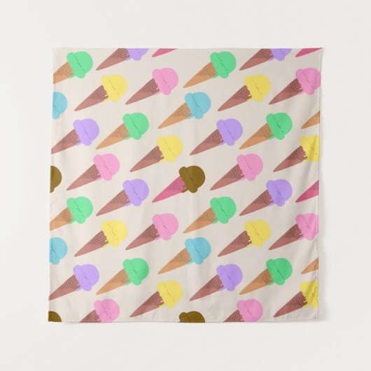 Eiscrememuster Wandteppich (Vorderseite (Horizontal))