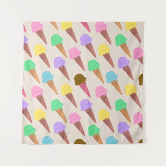 Eiscrememuster Wandteppich (Vorderseite)