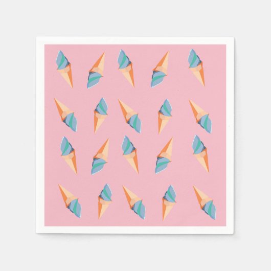 Eiscremepapier Napkins Serviette (Vorderseite)